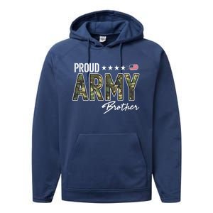 Ocp Proud Army Brother Funny Gift Performance Fleece Hoodie