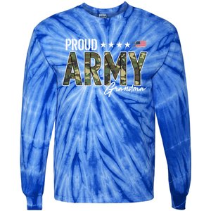 Ocp Proud Army Grandma For Grandmothers Of Soldiers Gift Tie-Dye Long Sleeve Shirt