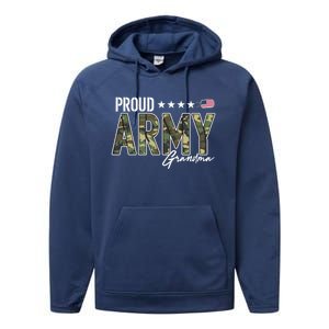 Ocp Proud Army Grandma For Grandmothers Of Soldiers Gift Performance Fleece Hoodie