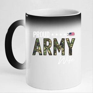 Ocp Proud Army Wife Gift 11oz Black Color Changing Mug