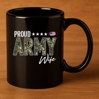 Ocp Proud Army Wife Gift 11oz C Handle Ceramic Mug