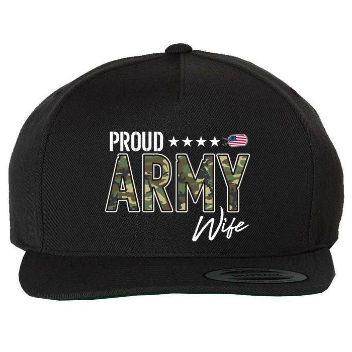 Ocp Proud Army Wife Gift Wool Snapback Cap