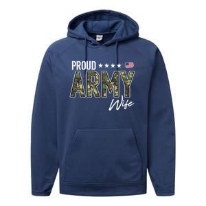 Ocp Proud Army Wife Gift Performance Fleece Hoodie