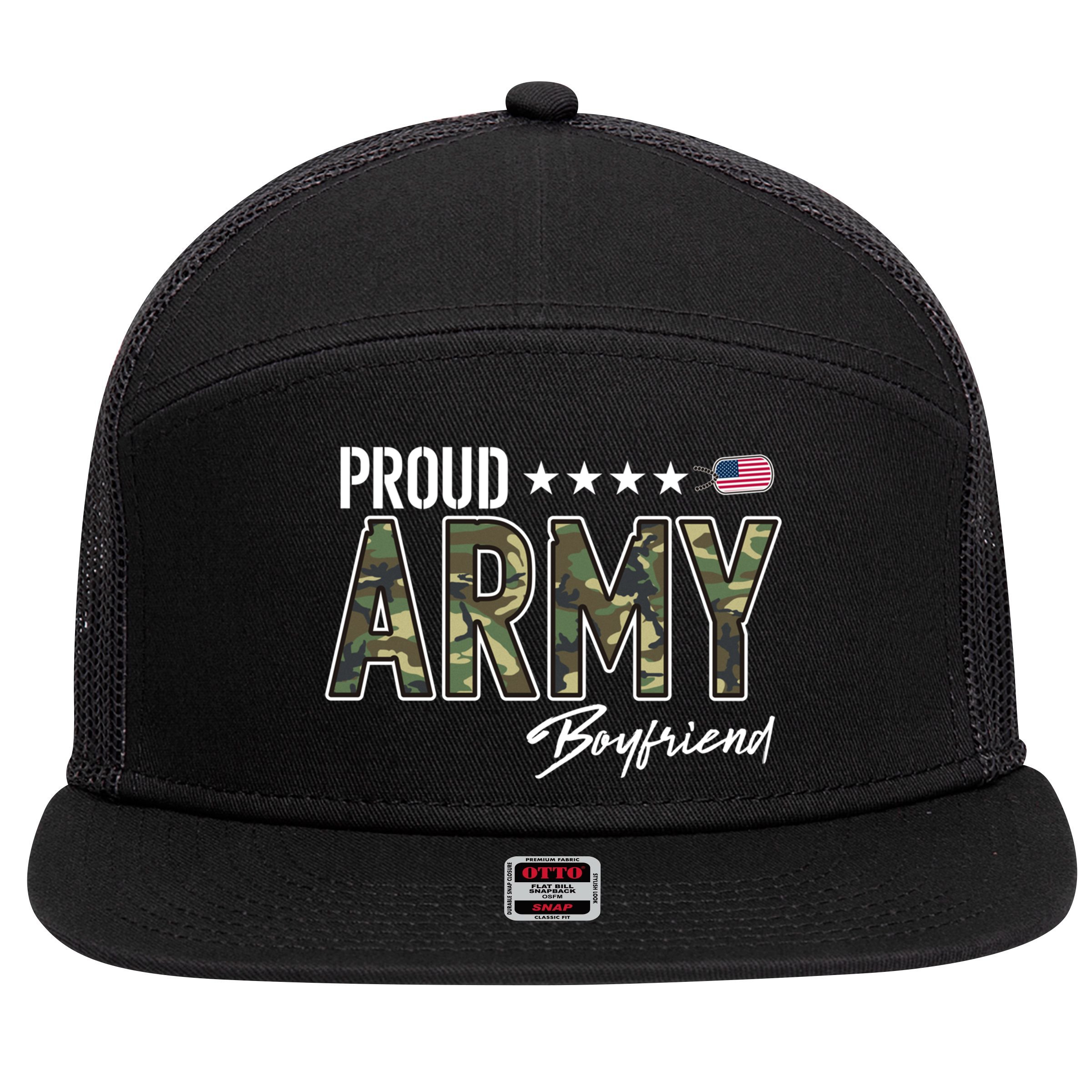 Ocp Proud Army Friend Great Gift 7 Panel Mesh Trucker Snapback Hat