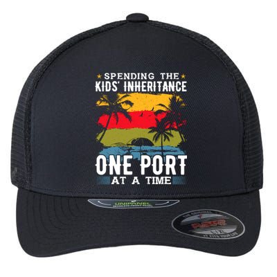 One Port At A Time Cruise Ship Cruise Cruise Flexfit Unipanel Trucker Cap