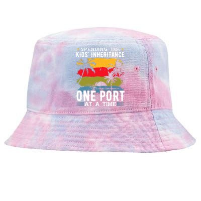 One Port At A Time Cruise Ship Cruise Cruise Tie-Dyed Bucket Hat