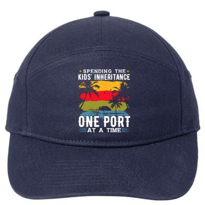 One Port At A Time Cruise Ship Cruise Cruise 7-Panel Snapback Hat