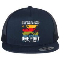 One Port At A Time Cruise Ship Cruise Cruise Flat Bill Trucker Hat