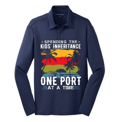 One Port At A Time Cruise Ship Cruise Cruise Silk Touch Performance Long Sleeve Polo