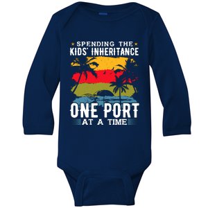 One Port At A Time Cruise Ship Cruise Cruise Baby Long Sleeve Bodysuit