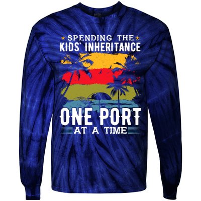 One Port At A Time Cruise Ship Cruise Cruise Tie-Dye Long Sleeve Shirt