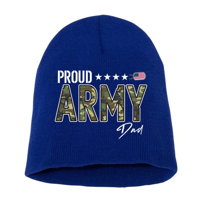 Ocp Proud Army Dad Cool Gift Short Acrylic Beanie