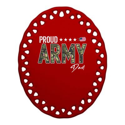 Ocp Proud Army Dad Cool Gift Ceramic Oval Ornament