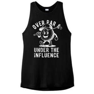 Over Par And Under The Influence Golfing Ladies PosiCharge Tri-Blend Wicking Tank