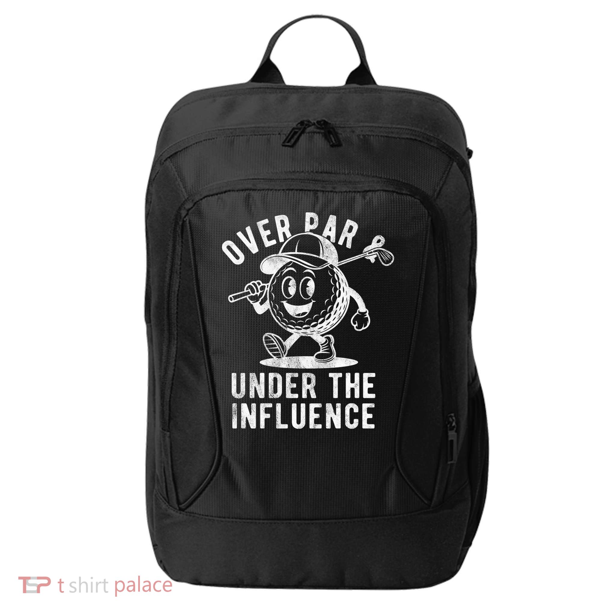 Over Par And Under The Influence Golfing City Backpack