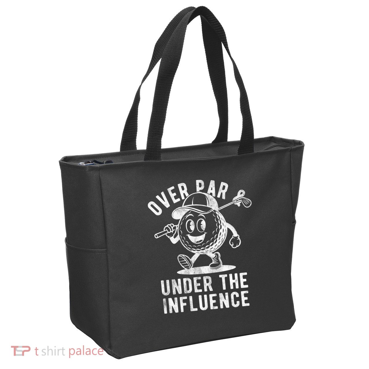 Over Par And Under The Influence Golfing Zip Tote Bag