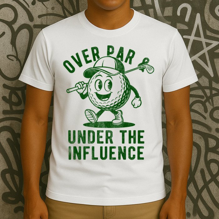 Over Par And Under The Influence Golfing T-Shirt