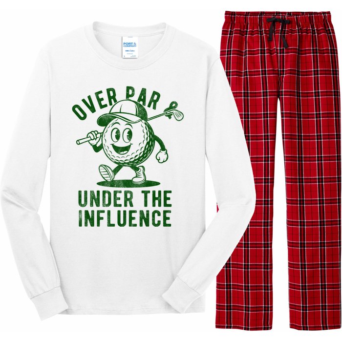 Over Par And Under The Influence Golfing Long Sleeve Pajama Set