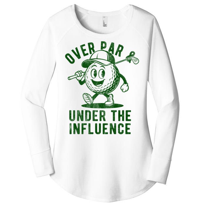 Over Par And Under The Influence Golfing Women's Perfect Tri Tunic Long Sleeve Shirt