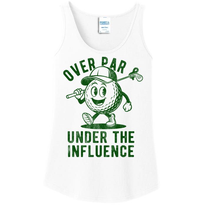 Over Par And Under The Influence Golfing Ladies Essential Tank