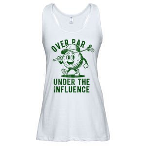 Over Par And Under The Influence Golfing Ladies Essential Flowy Tank