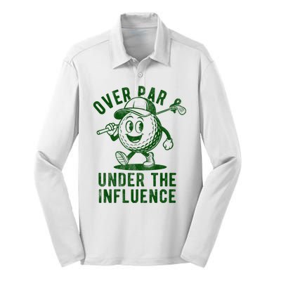 Over Par And Under The Influence Golfing Silk Touch Performance Long Sleeve Polo