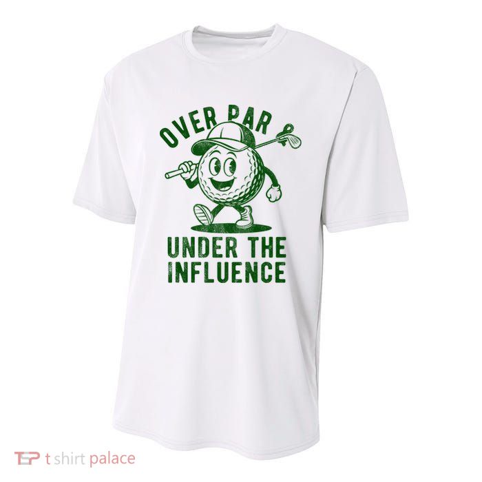 Over Par And Under The Influence Golfing Youth Performance Sprint T-Shirt
