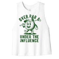 Over Par And Under The Influence Golfing Women's Racerback Cropped Tank