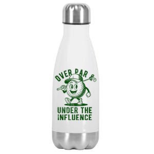 Over Par And Under The Influence Golfing Stainless Steel Insulated Water Bottle