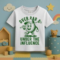Over Par And Under The Influence Golfing Toddler T-Shirt