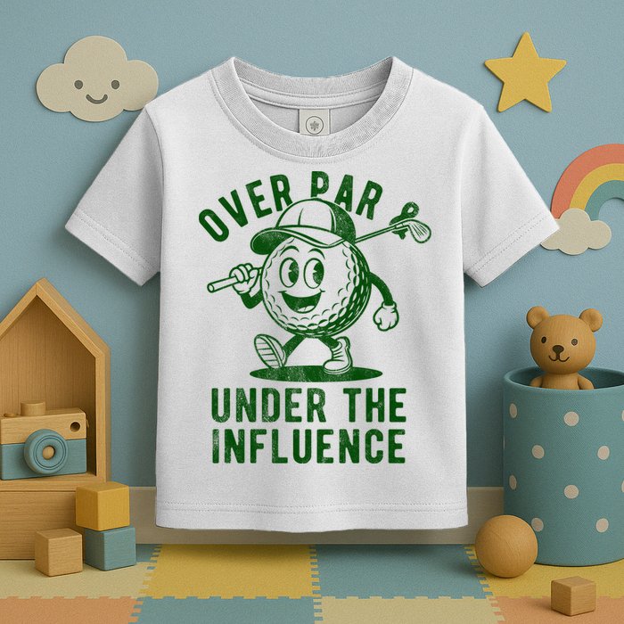Over Par And Under The Influence Golfing Toddler T-Shirt