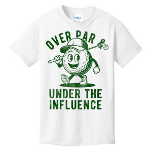 Over Par And Under The Influence Golfing Kids T-Shirt