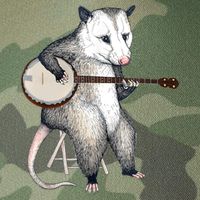 Opossum Playing Banjo Guitar Possum Live Weird Trash Kitty Legacy Tie Dye Trucker Hat