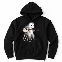Opossum Playing Banjo Guitar Possum Live Weird Trash Kitty Hoodie