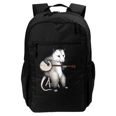 Opossum Playing Banjo Guitar Possum Live Weird Trash Kitty Backpack