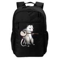 Opossum Playing Banjo Guitar Possum Live Weird Trash Kitty Backpack