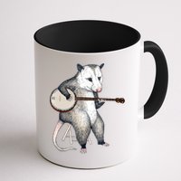 Opossum Playing Banjo Guitar Possum Live Weird Trash Kitty Mug