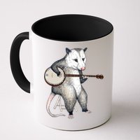 Opossum Playing Banjo Guitar Possum Live Weird Trash Kitty Mug