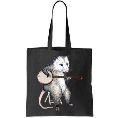Opossum Playing Banjo Guitar Possum Live Weird Trash Kitty Bag