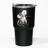 Opossum Playing Banjo Guitar Possum Live Weird Trash Kitty Tumbler
