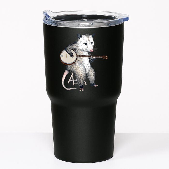 Opossum Playing Banjo Guitar Possum Live Weird Trash Kitty Tumbler