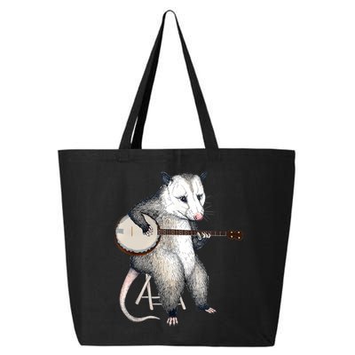 Opossum Playing Banjo Guitar Possum Live Weird Trash Kitty 25L Jumbo Tote