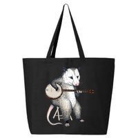 Opossum Playing Banjo Guitar Possum Live Weird Trash Kitty 25L Jumbo Tote