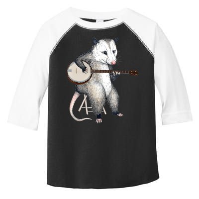 Opossum Playing Banjo Guitar Possum Live Weird Trash Kitty Toddler Fine Jersey T-Shirt