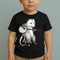 Opossum Playing Banjo Guitar Possum Live Weird Trash Kitty Toddler T-Shirt