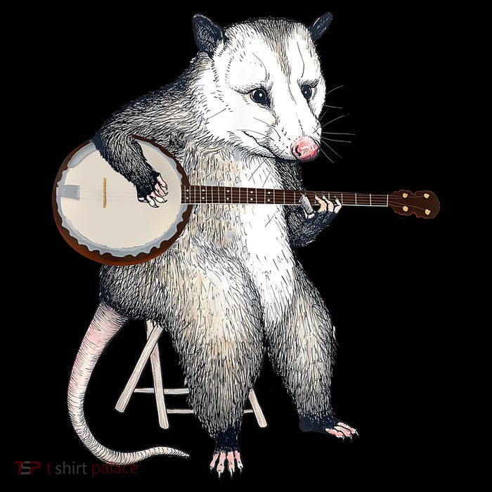 Opossum Playing Banjo Guitar Possum Live Weird Trash Kitty Toddler T-Shirt