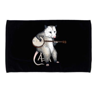 Opossum Playing Banjo Guitar Possum Live Weird Trash Kitty Microfiber Hand Towel