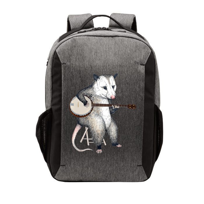 Opossum Playing Banjo Guitar Possum Live Weird Trash Kitty Vector Backpack