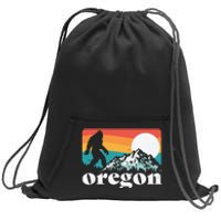 Oregon Pride Bigfoot Mountains Sweatshirt Cinch Pack Bag