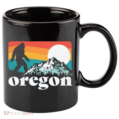 Oregon Pride Bigfoot Mountains 11oz C Handle Ceramic Mug